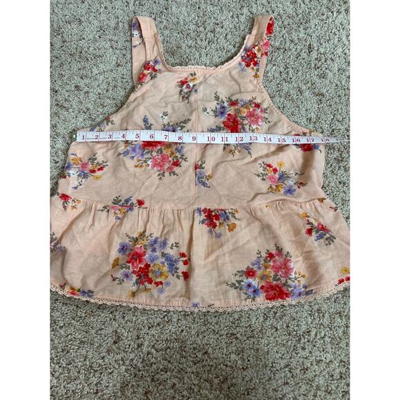American Eagle Boho Floral Tiered Tank Top Blouse Women's Size L - Picture 7 of 8